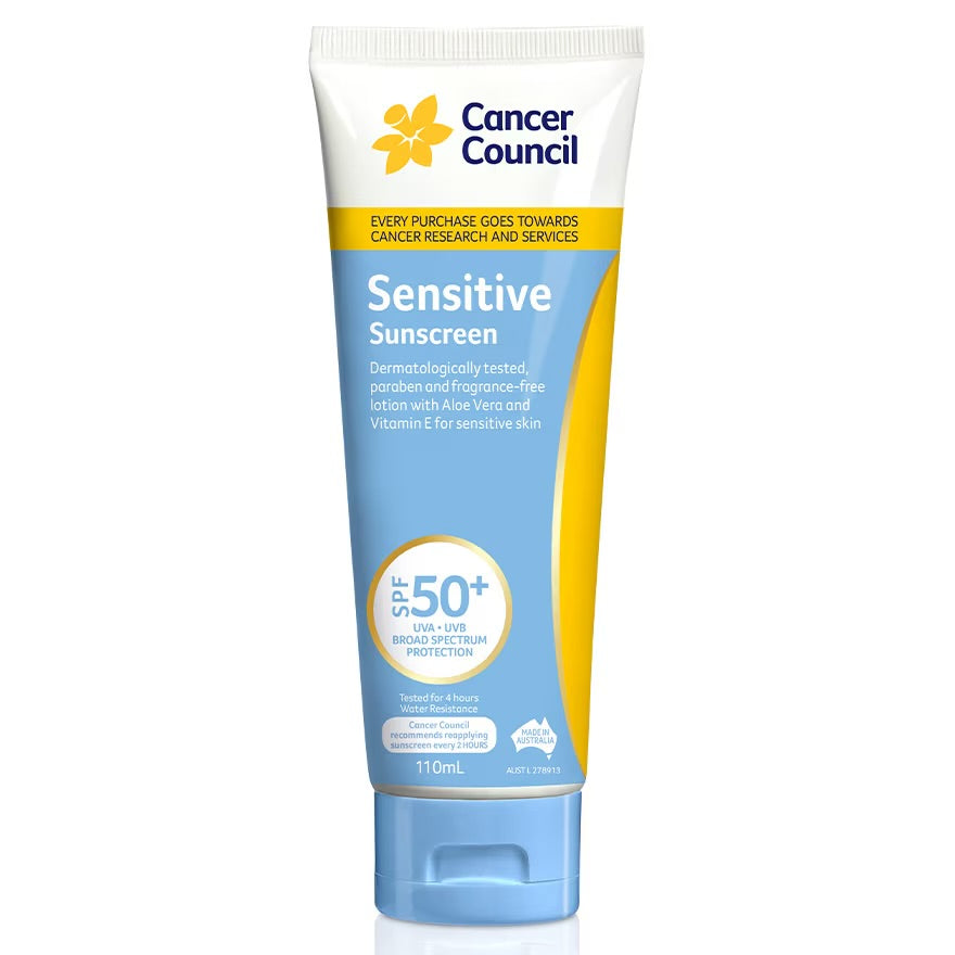 Cancer Council Sensitive Sunscreen SPF50+ 110ML