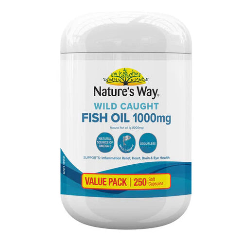 Nature's Way Wild Caught Fish Oil 1000mg 250 Capsules
