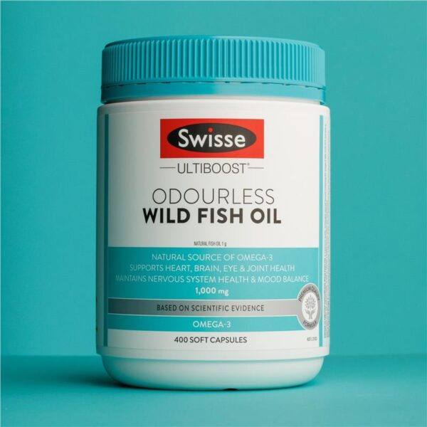 Swisse Ultiboost Odourless Wild Fish Oil 1000mg 400 Capsules