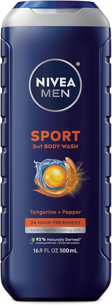 NIVEA MEN Sport Shower Gel 500 ml, 3‑in‑1