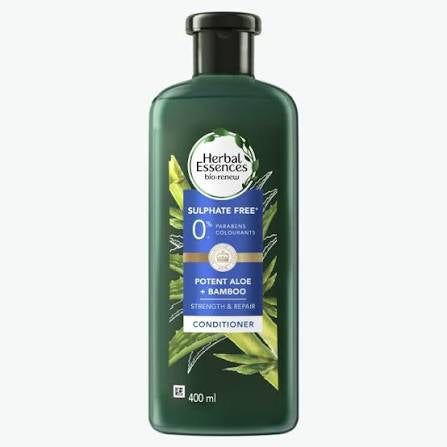 Herbal Essences Bio Renew Sulphate-Free Potent Aloe and Eucalyptus Conditioner for Scalp Balance 400 ml