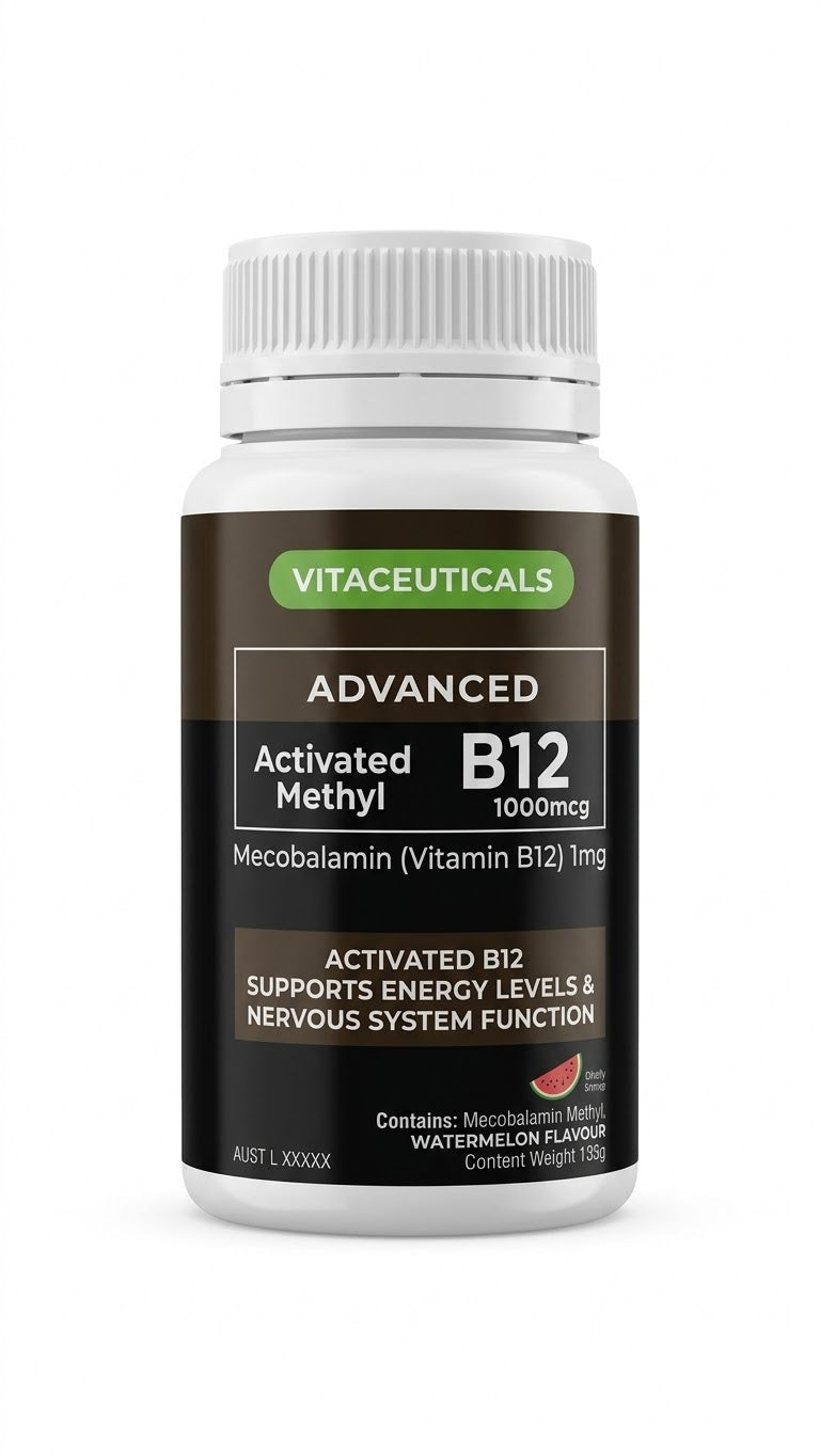 Vitaceuticals Advanced Activated Methyl B12 1000mcg – Watermelon Flavour
