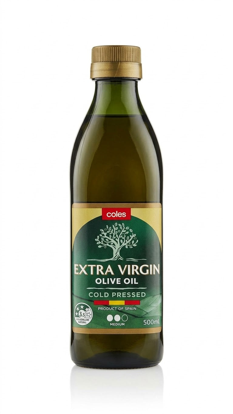 Coles Extra Virgin Olive Oil (Cold Pressed) – 500ml