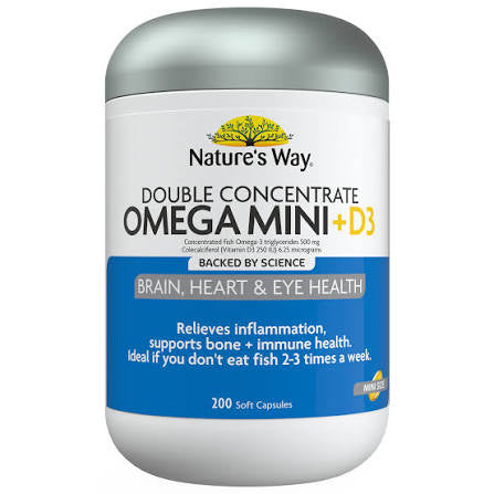 Nature's Way Omega + D3 400 Mini Capsules