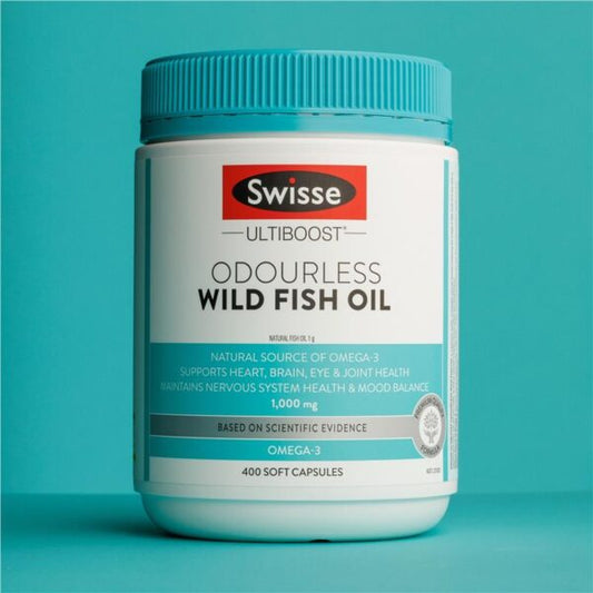 Swisse Ultiboost Odourless Wild Fish Oil 1000mg 400 Capsules