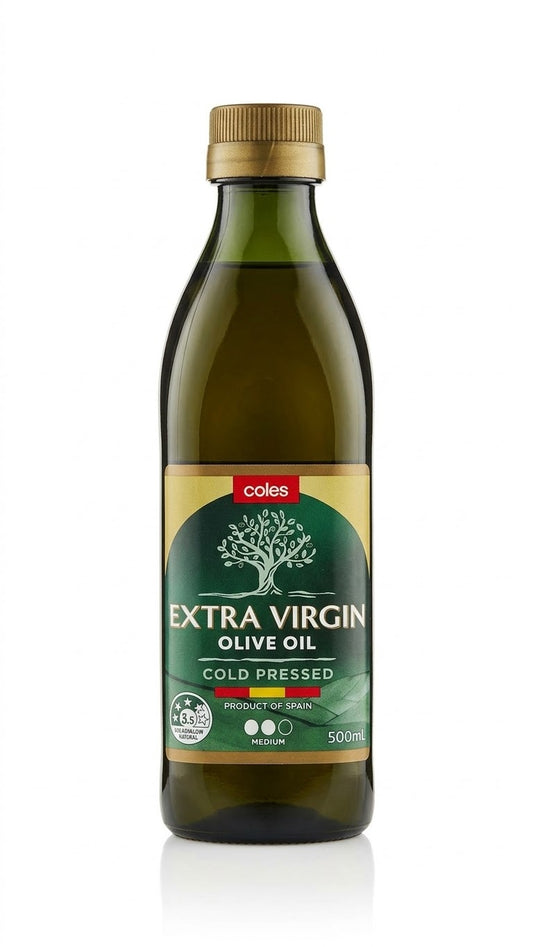 Coles Extra Virgin Olive Oil (Cold Pressed) – 500ml