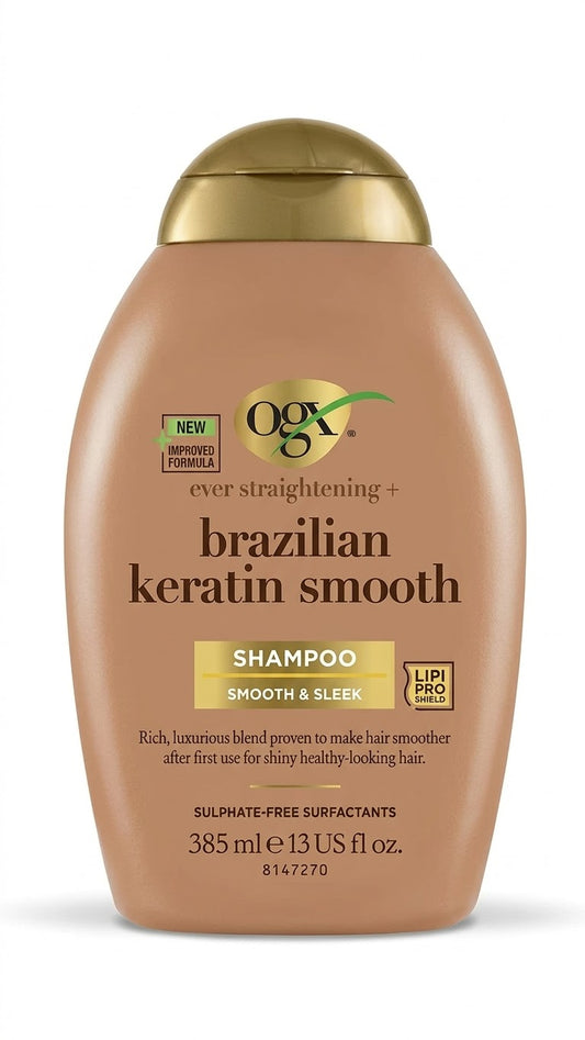 OGX Ever Straightening + Brazilian Keratin Smooth Shampoo (385ml)